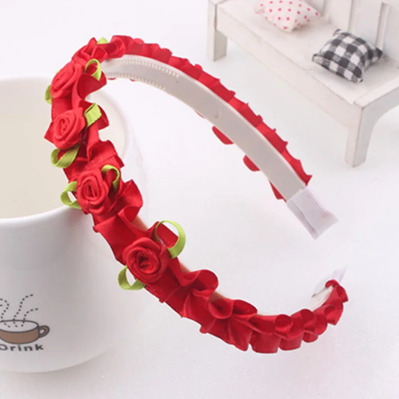 

1PC Handmade Cute Children Flower Hair Hoop Crown Wedding Headband Headwear Girls Princess Floral Hairband Headdress