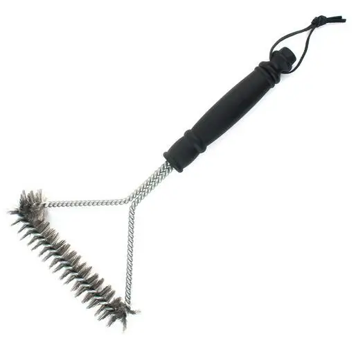 20pcs new Non-stick Barbecue Grill BBQ Brush Stainless Steel Wire Bristles Cleaning Brushes Handle Durable Cooking BBQ Tools