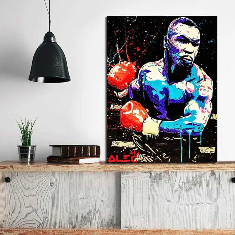 

ALEC Monopolies Mike Tyson Boxing Motivational Wall Art Canvas Posters Prints Painting Oil Wall Pictures For Bedroom Home Decor