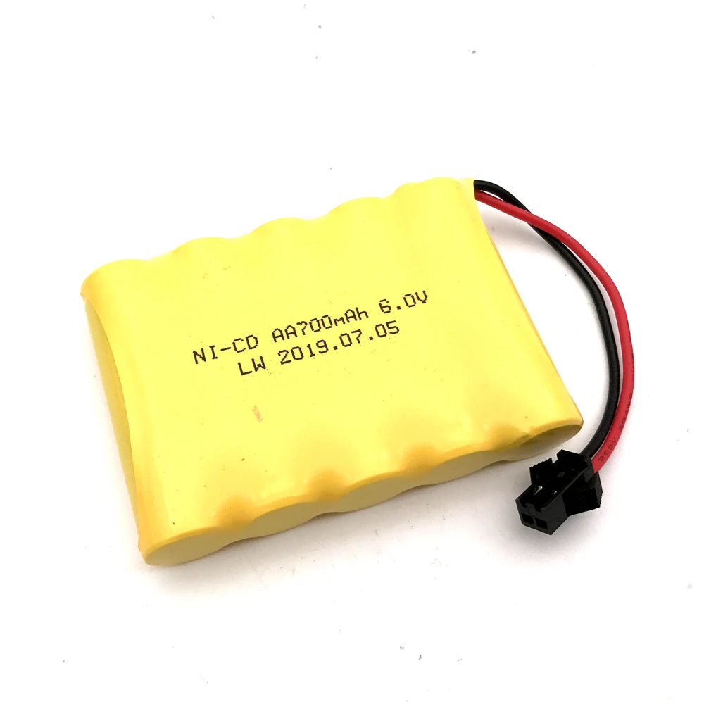 6v 700mah NI-CD AA NICD батарейный блок с зарядным устройством для радиоуправляемой игрушечной машины лодки пистолета танкового грузовика поезда радиоуправляемая Игрушечная модель 6V Ni-CD батареи