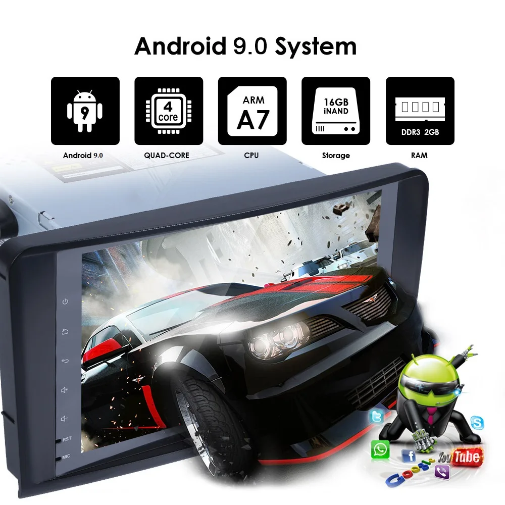 Perfect 9inch 1024*600 QuadCore Android 9 CAR NODVD GPS FOR Mercedes Benz ML W164/GL X164 ML350 ML320 ML280 GL350 GL450 2005-2012 2GRAM 3