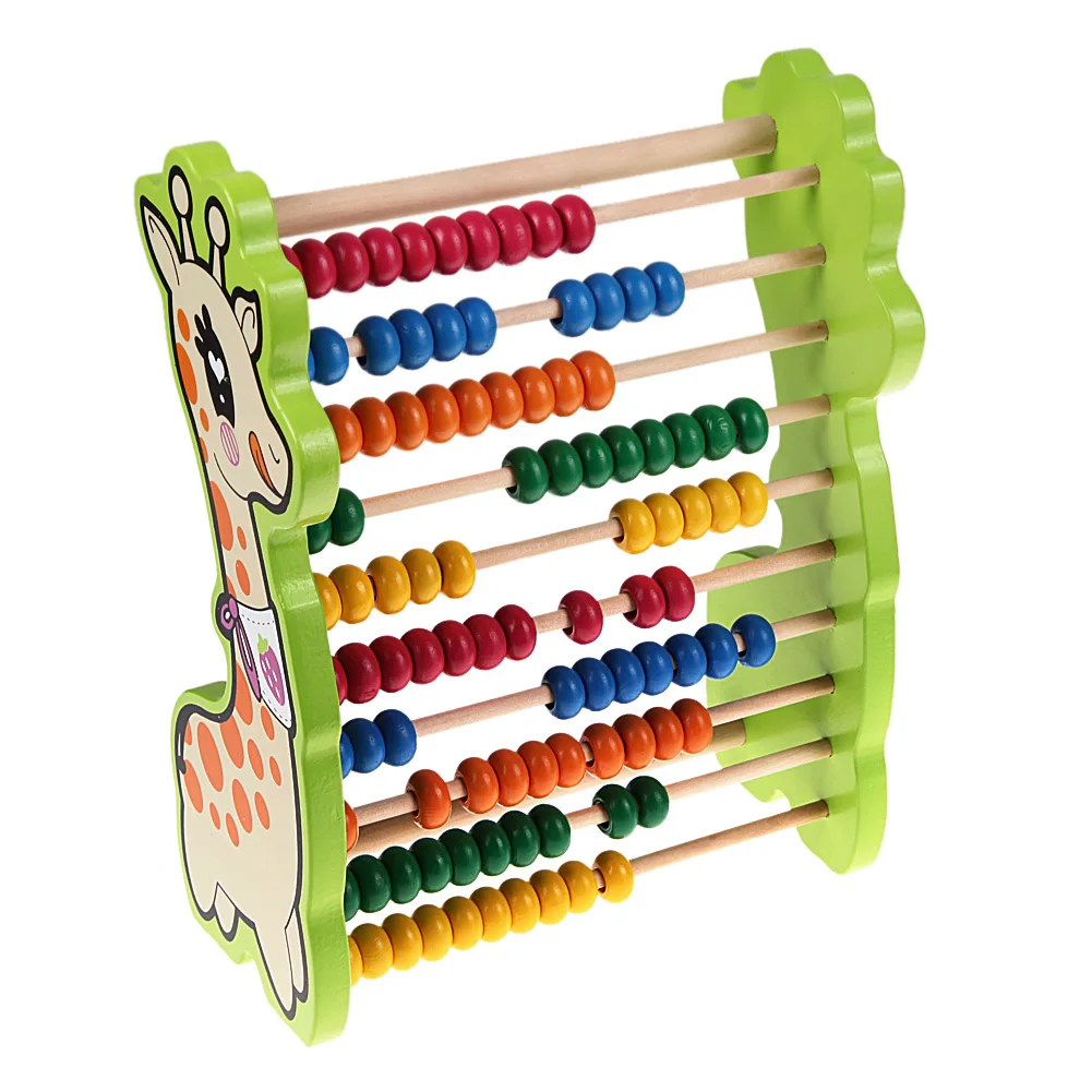 Деревянные счеты ребенка математике игрушки Радуга бисера классический Монтессори математики деревянная игрушка забавный обучения