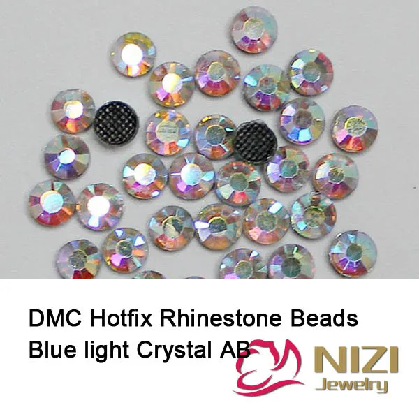 

Blue Light Crystal AB DMC Hotfix Rhinestones SS4-SS50 Glue Backing Crafts Scrapbooking Iron On Glass Chatons DIY Wedding Dresses