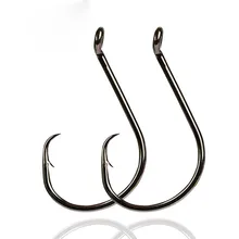 50 шт./лот высокоуглеродистой стали рыболовный крючок Большой 1#-10/0# размер спортивный круглый крючок Рыбалка на карпах набор
