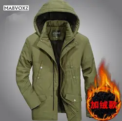 Теплые зимние куртки мужские парки ветровка 100% Природа хлопок бренд AFSJEEP оригинальный пальто для будущих мам армии Военная униформа