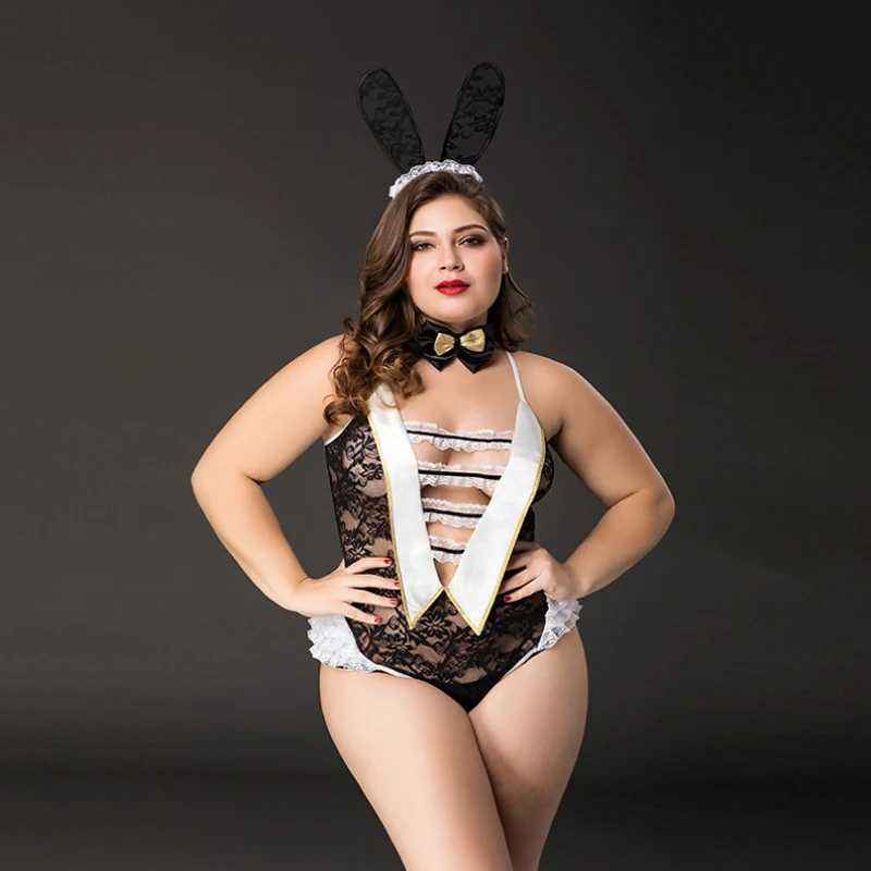 

Sexy lingerie plus size lace sexy cosplay rabbit girl baby doll lenceria pajamas set sexy adult porno games bunny girl women