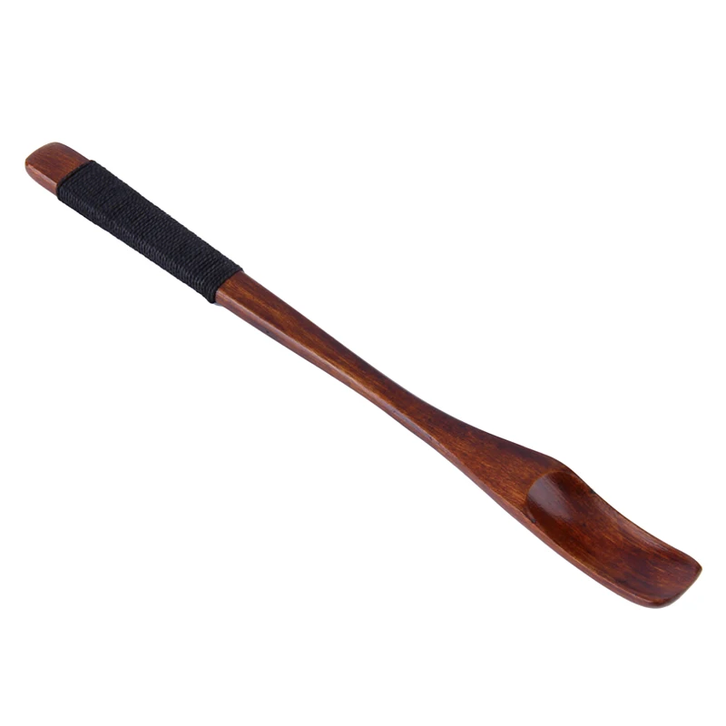 2pcs Wooden Coffee Spoon Set Long Handled Iced Tea Mixing Spoon Wood Coffee Stirrer Bar Stirring Honey Spoons Mini Wood Utensils (8)
