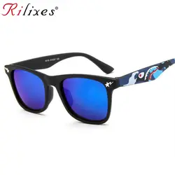 RILIXES Прохладный для маленьких мальчиков девочки детские солнцезащитные очки Топ Мода покрытия Солнцезащитные очки детские солнцезащитные