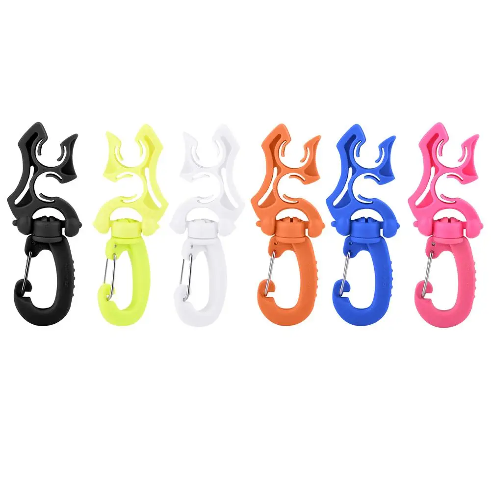 

Scuba Diving Double BCD Hose Holder 304 Stainless Steel Dive Snorkeling Double BCD Clip Regulator Retainer Buckle Hooks