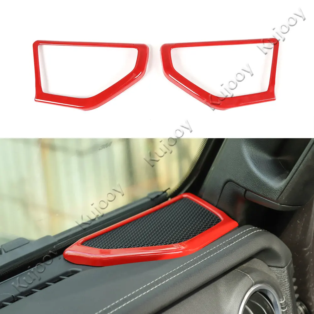 For Jeep Wrangler 2018+ Jl Abs A Pillar Speaker Cover Frame Decor Stciker Trim Car Styling