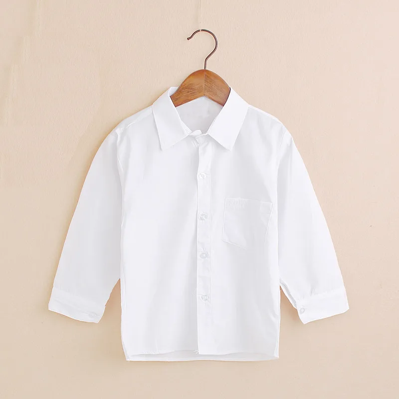 

Teenage Kids Shirt Autumn Long Sleeve White Blouse Boys Students Clothing Shirts Fashion Cotton School Kids Top