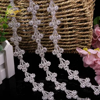 

1Yd A1020 Style Crystal Crafts Wedding Banquet Decoration DIY Clothing Decoration Sewing Applique Adornment Rhinestones