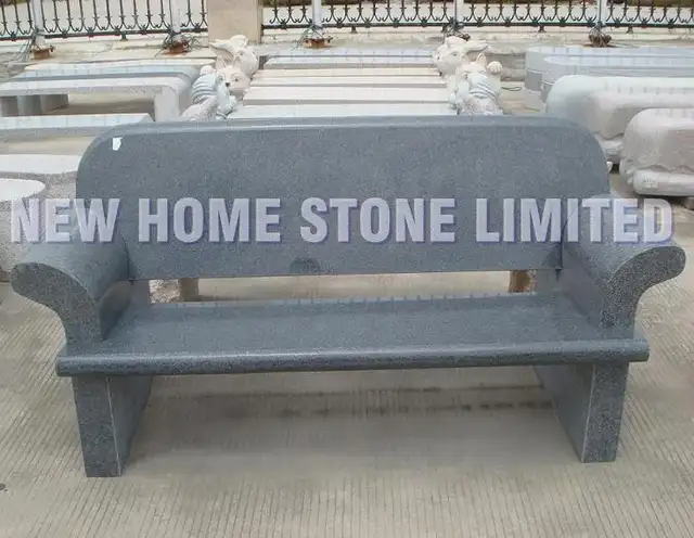 Black Granite Benches Stone Garden Furniture Simple Design Granite
