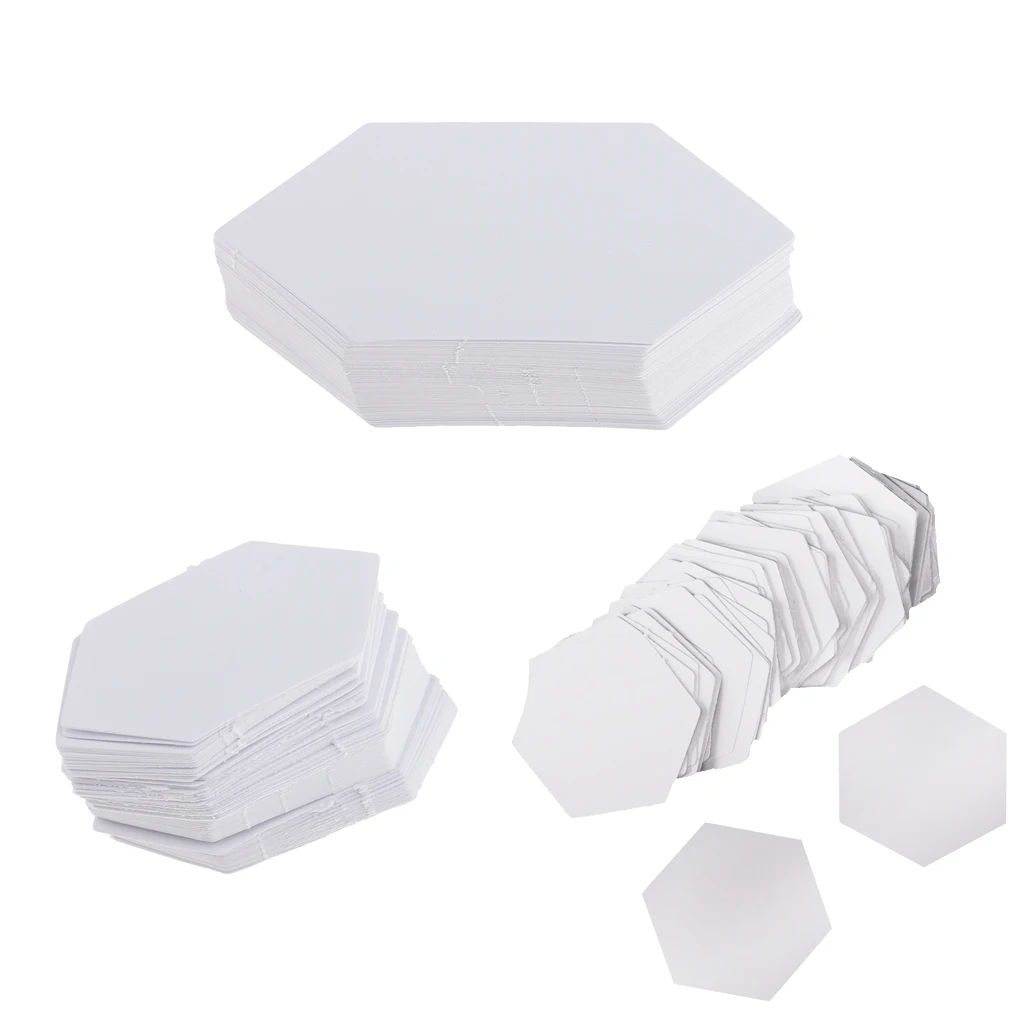 300 Pieces Hexagon Paper Quilting Templates Paper Piecing DIY Patchwork 3 Sizes