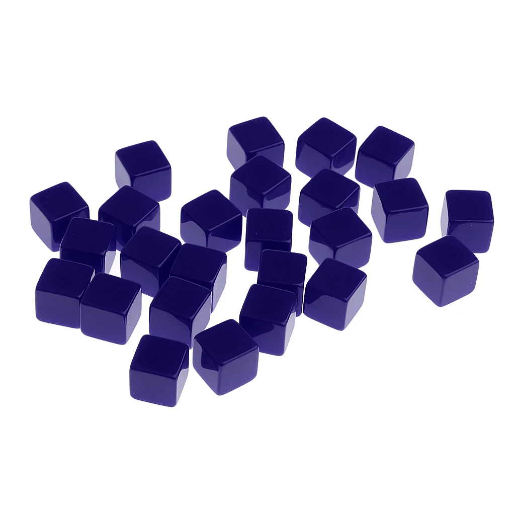 MagiDeal 125Pcs/Pack 12mm Opaque Six Sided D6 Dice Set Blank for Dungeons and Dragons D&D MTG TRPG Players Toys