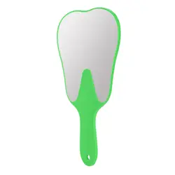 1 шт. ручка стоматологическое зеркало ударопрочный рук Макияж зеркало Зуб формы милые Пластик ручка зубов стоматологические инструменты