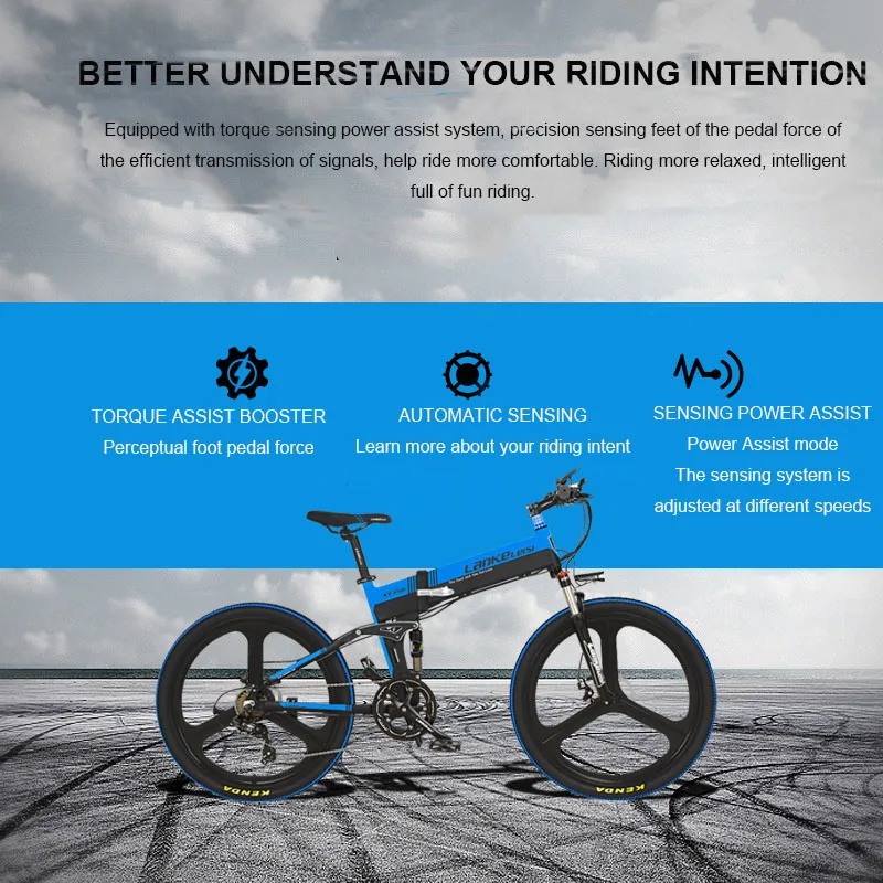 26inch fold Ebike 48v electric mountain font b bicycle b font 240w high font b speed