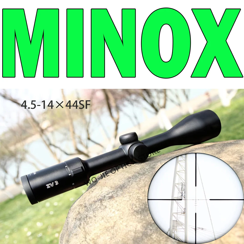 MINOX 4.5-14X44SF BDC Tactical Riflescope rifle air red dot airsoftsports tactical Rifle Sniper Optic Sight Hunting Scopes sight