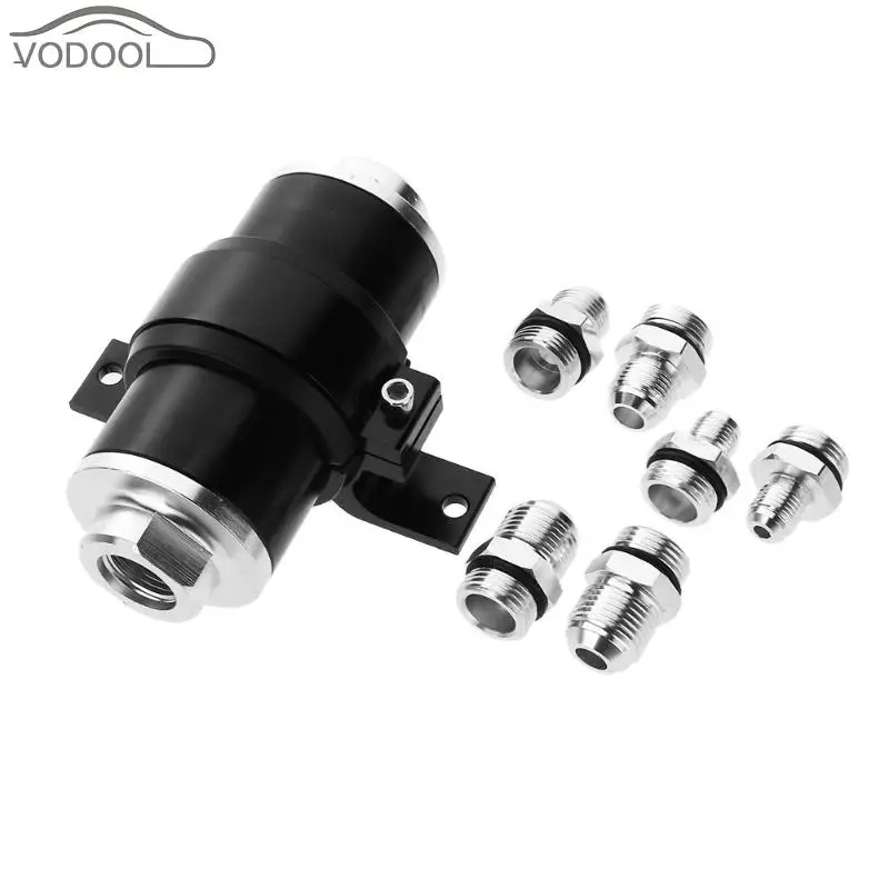 

Universal Aluminum Alloy Petrol Gas Fuel Oil Filter Cleaner with Bracket + 6 Adapter Heads for Automobiles Car