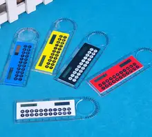 Solar Magnifier Calculator Fashion Multifunction 10 cm ultra-thin ruler Calculator Office Supplies Products As a Gift