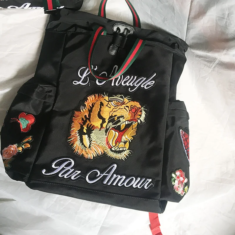 fashion embroidered tiger men backpacks designers brand male mochila feminina youtube backpacks mujer (2)