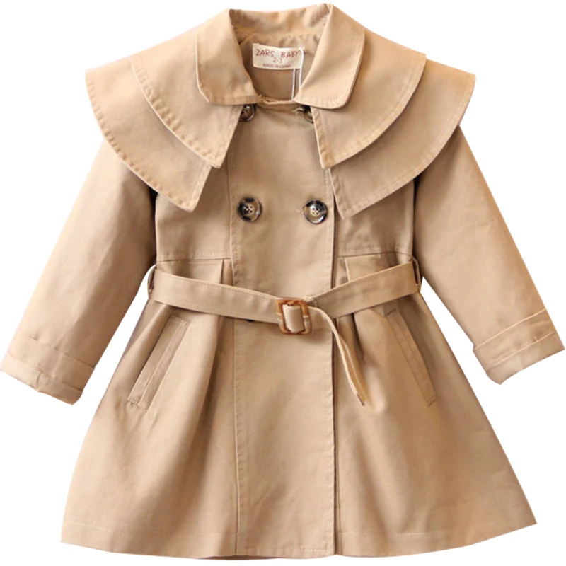 Skup Fashion Girls Button kurtka wiatrówka odzież dziecięca prochowce dziewczęce wykop zimowy wiatr odzież wierzchnia dla dzieci odzież szkolna