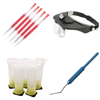 

Set of 12 Bee Tool Magnified Lens Wear Aluminium Handle Grafting Tool Plastic Grafting Tool Queen Cell Cup