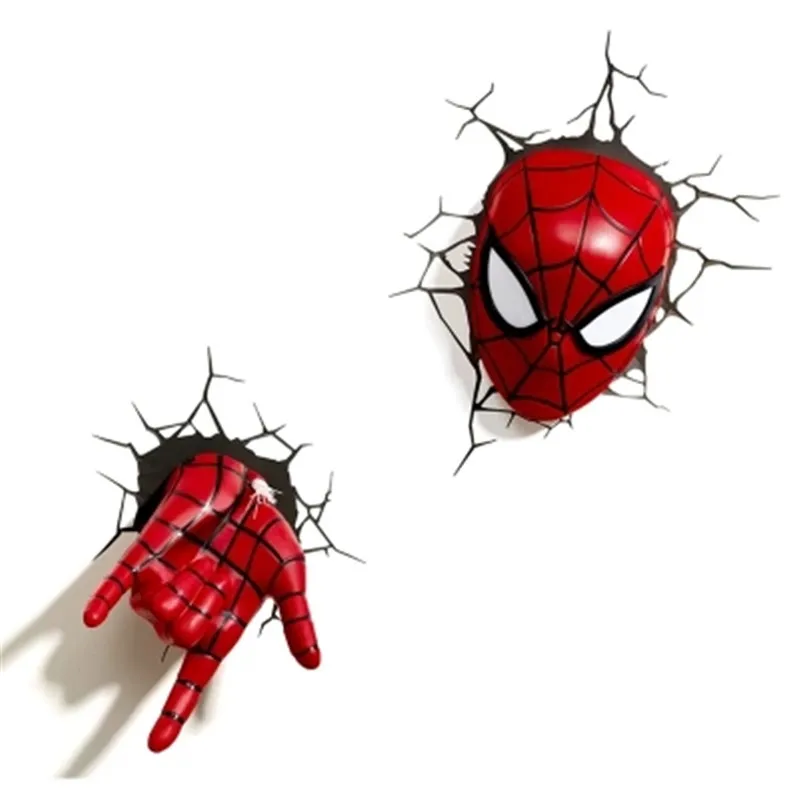 

Dreammaster Avengers Infinity War Superhero Spider-Man 3D Visual Stereo Lamp Creative HOME Wall Lamp Action Figure Toy P902