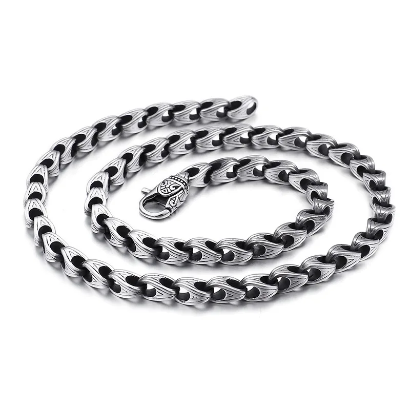 European and American men's titanium steel chain jewelry fashion trend necklace titanium steel