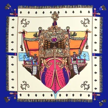 Europe America Style 100% Silk Small Square Scarf Warship Printed Fashion Female Pure Silk Scarf Foulard Head Scarf Ladies Gift