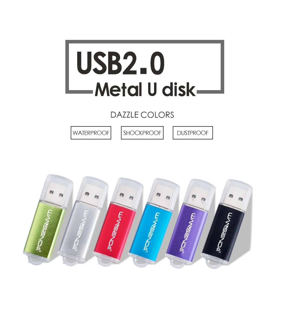 WANSENDA металлический USB флэш-накопитель мини-накопитель 8 ГБ 16 ГБ 32 ГБ 64 Гб фактическая емкость флешки 128 ГБ 256 ГБ флеш-накопитель U диск