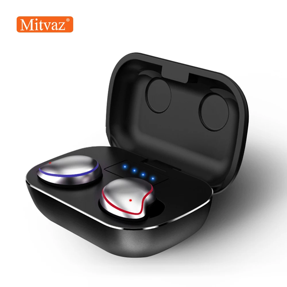 

2019 New Mitvaz TWS Bluetooth 5.0 Stereo Earphone Wireless Earphones IPX5 Waterproof Earphones for lovers