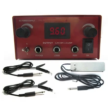 BJT Высокое качество черный цифровой двойной железной стали татуировки питания 1 педаль 2 talon Клип шнур