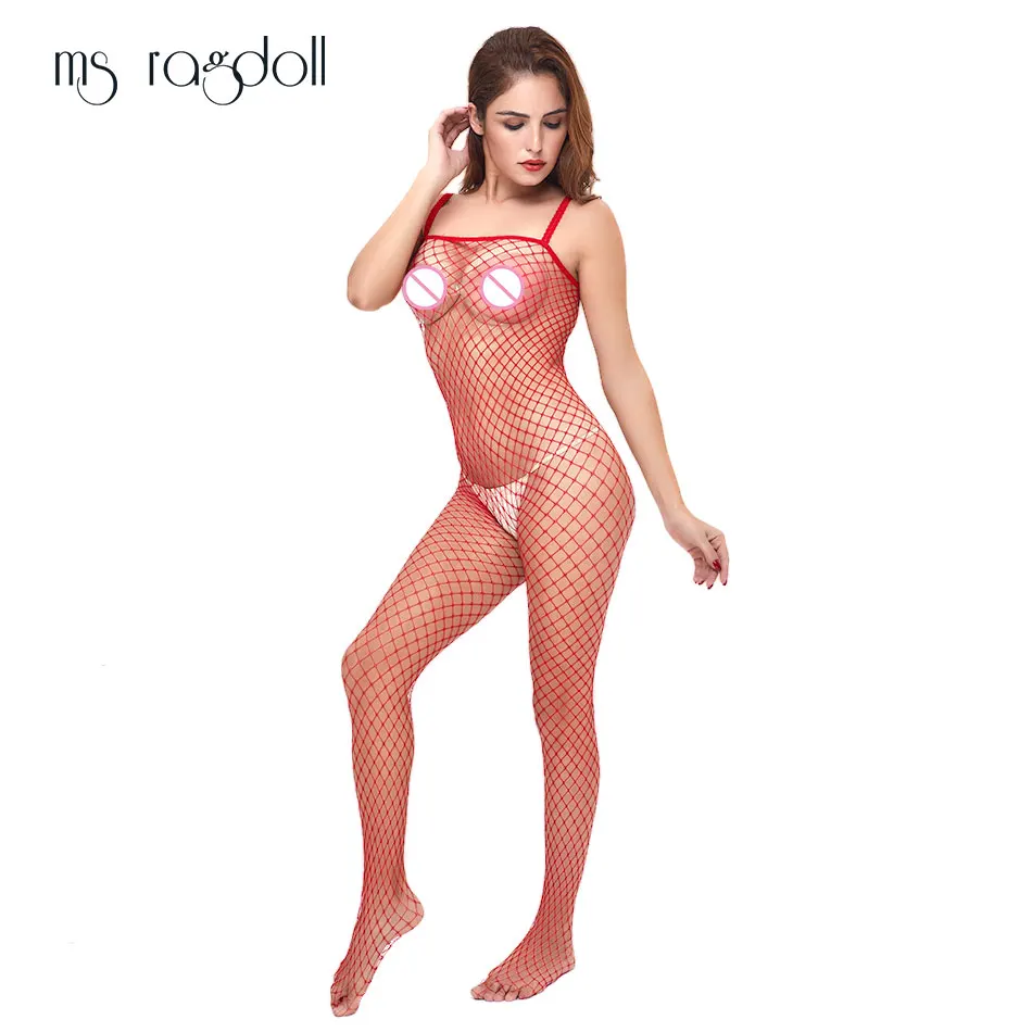 

Sexy Bodystockings Fishnet Female Erotic Lingerie Bodysuit Hot Stockings Babydoll Women Crotchless Underwear Body Catsuit