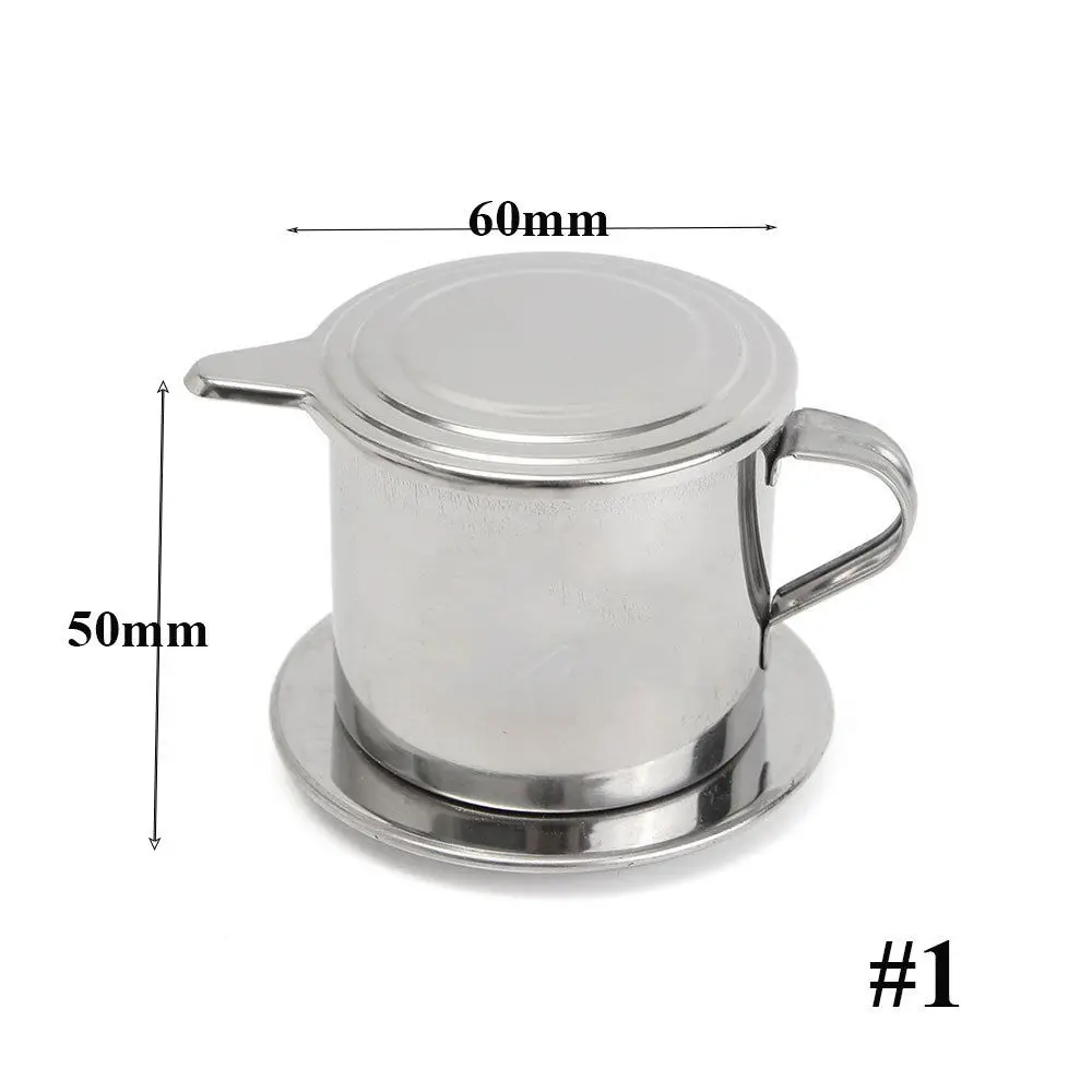 

1PC Stainless Steel Vietnam Coffee pot Vietnamese 50/100ml Drip Filter Coffee Maker Percolator Pot Practical Moka Coffee Pot