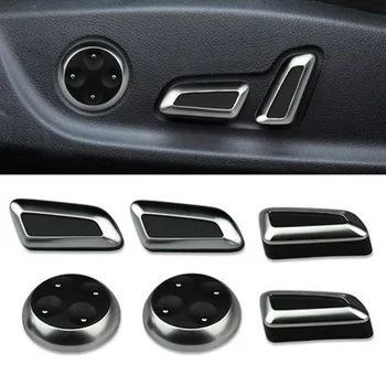

6PCS/SET Car Interior Decoration Auto Seat adjustment button switch trim fit for Audi 2013 A6L/A4L/A5/Q5/A7/Q3