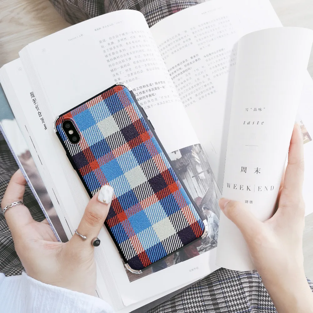 DISCASE мода плед Чехол для iphone XS XR MAX простой анти осень ретро X 8 7 6 6s плюс все