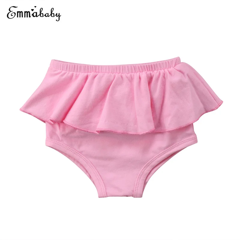 2018 Newborn Baby Girl Ruffle Panties Bottoms Infant Kids Bloomer