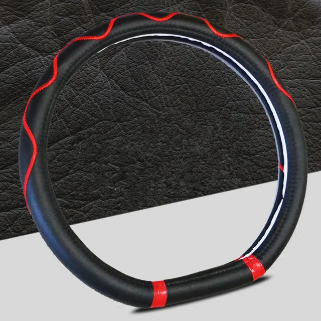 D RING CAR STEERING WHEEL COVER LEATHER MULTI CHOICE SIZE M DIAMETER