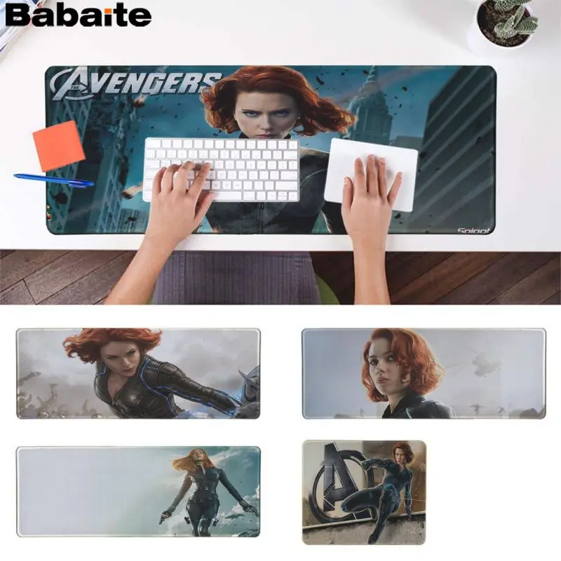 

Babaite Vintage Cool Black Widow Locking Edge Mouse Pad Game Free Shipping Large Mouse Pad Keyboards Mat