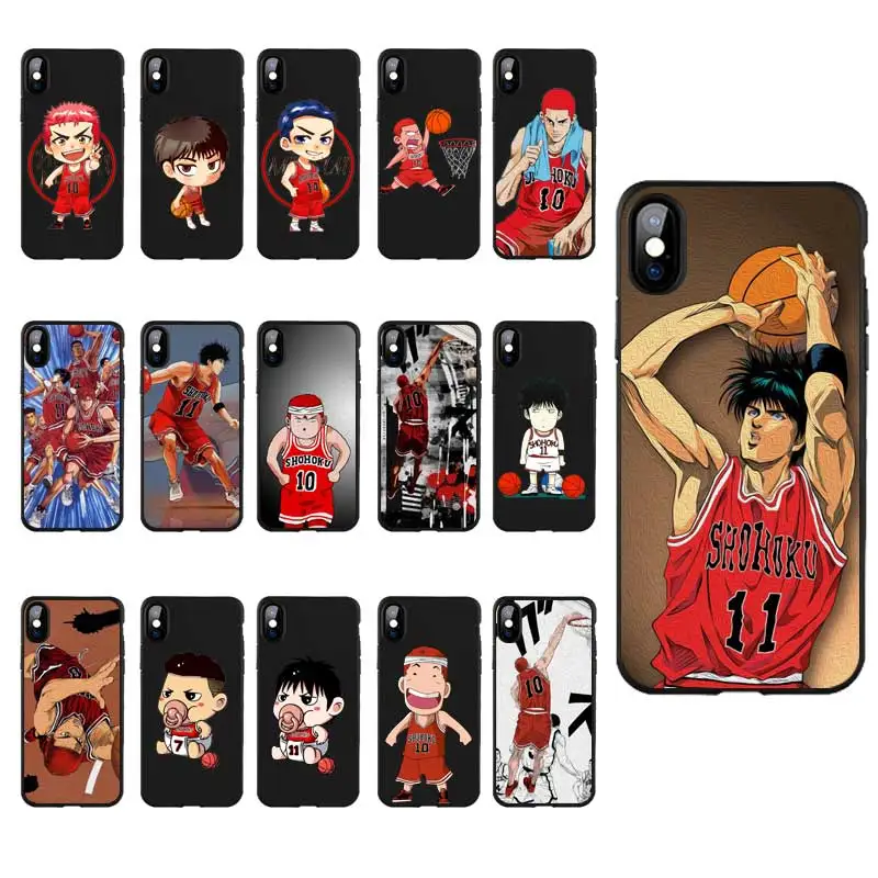 M288 Slam Dunk Anime Black Silicone Case Cover For Apple iPhone 11 Pro XR XS Max X 8 7 6 6S Plus 5 5S 5G SE |
