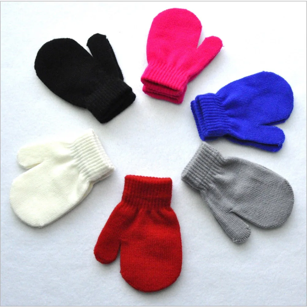 YJSFG дом 1 шт. детская зимняя перчатки трикотажные теплые хлопок мальчик милый перчатки мягкие Вязание варежки теплые девушка модные