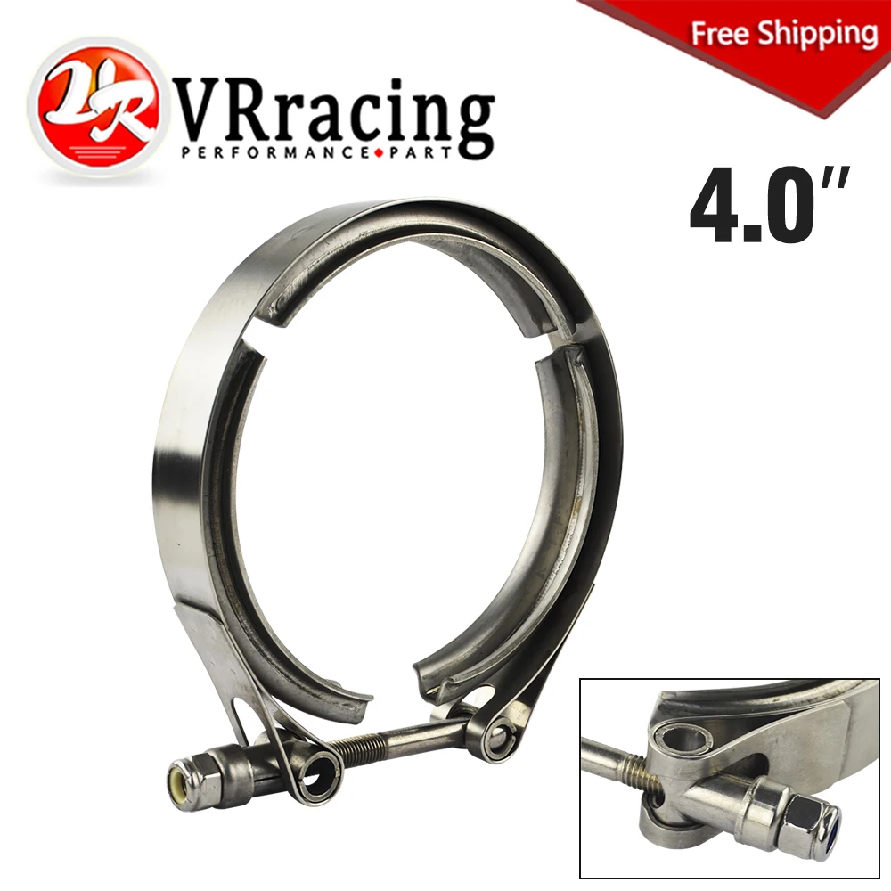 

FREE SHIPPING 4" STAINLESS STEEL 304 TURBO/INTERCOOLER/DOWNPIPE/DOWN PIPE/HOSE NORMAL OR QUICK RELEASE V Band CLAMP