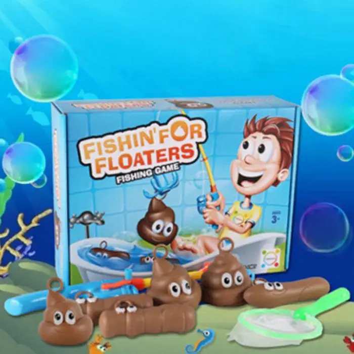 Забавная детская Ванна игрушечная Рыбалка набор Floaters Poo плавающие банные шалости игрушки AN88