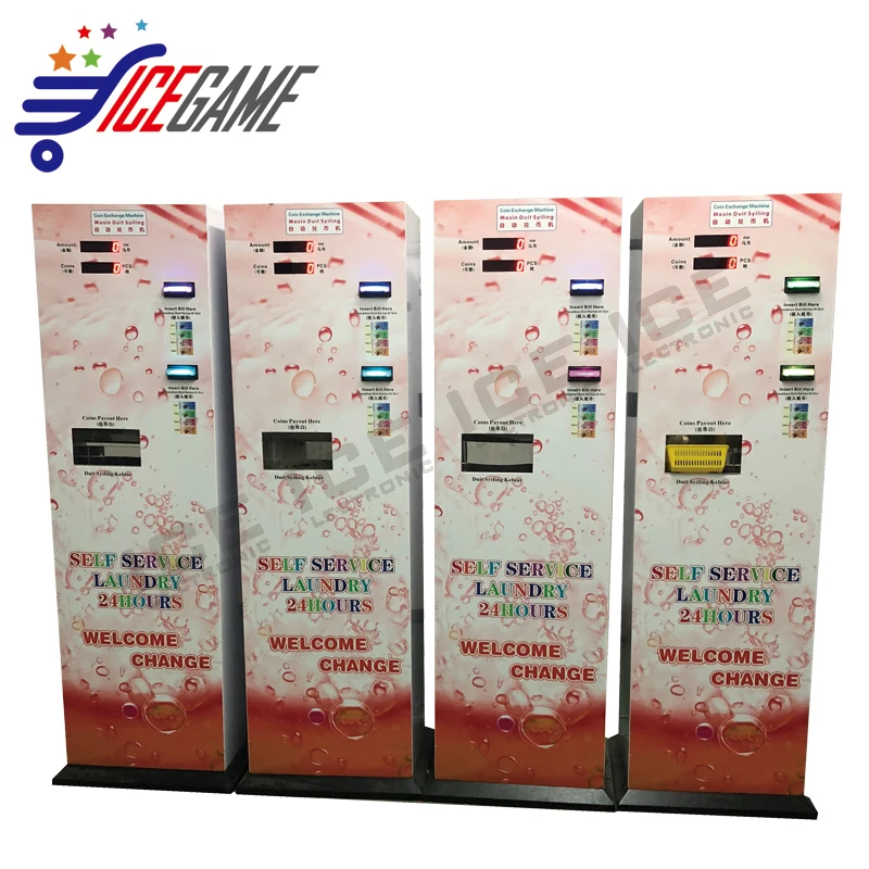 

Malaysia coin exchage machine token changer laundry room change token coin chenger machine