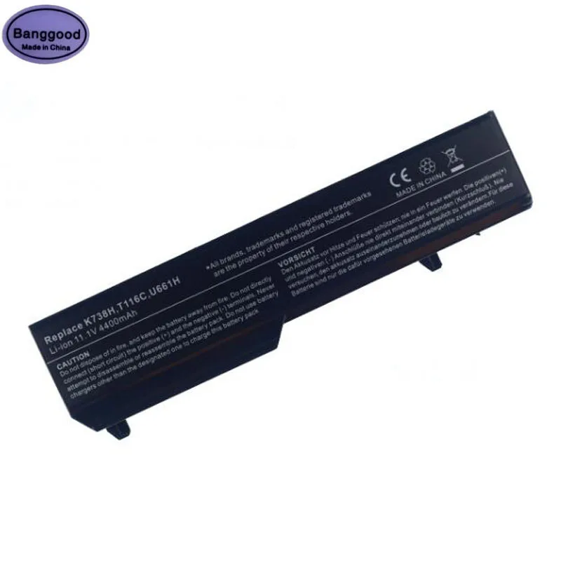 

11.1V 4400mAh Laptop Battery for Dell Vostro 1310 1320 1510 1520 1521 2510 K738H N950C N956C N958C T112C T114C T116C U661H