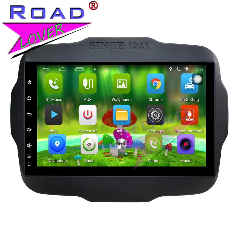Clearance TOPNAVI Android 6.0 2G+32GB 9" Quad Core Car PC Media Center Player For Jeep Renegade 2016 Stereo GPS Navigation 2Din Video MP4 1