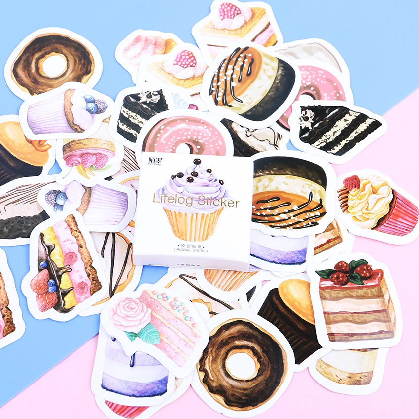 

45PCS/sets My Favorite Sweet Dessert Label Stickers Decorative Stationery Stickers Scrapbooking DIY Diary Album Stick Label
