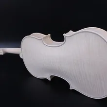 Незаконченный скрипка 4/4 полный размер белая скрипка один кусок пламени клена ели дерева ручной работы скрипки комплект#3136