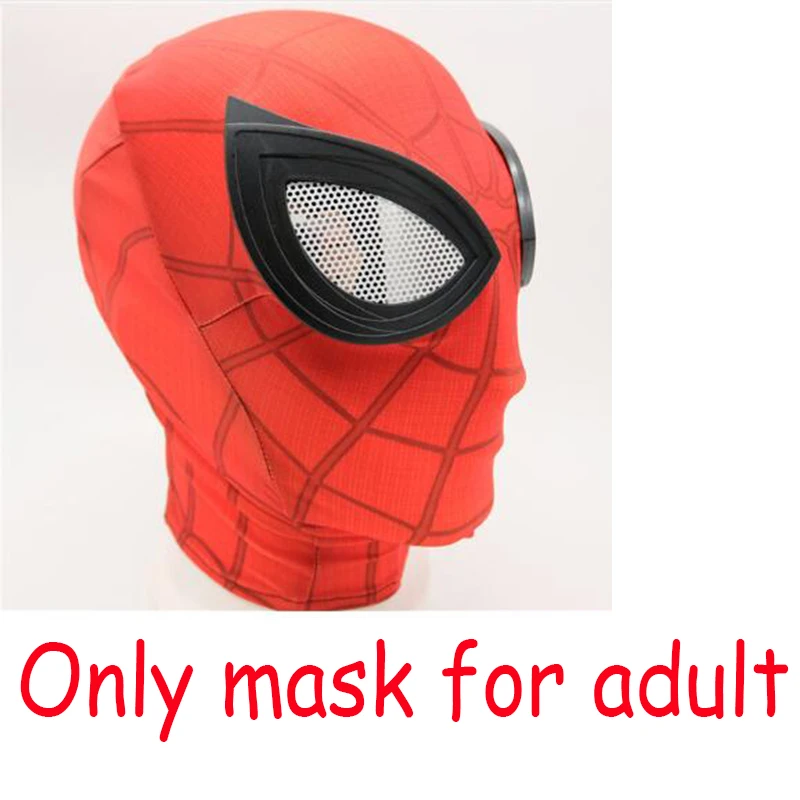 Костюм паука, человек вдали от дома, маскарадный костюм Мистерио, костюм Человека-паука, маска Питера Паркера, комбинезон на Хэллоуин для взрослых мужчин и детей - Цвет: Mask adult